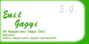 emil gagyi business card